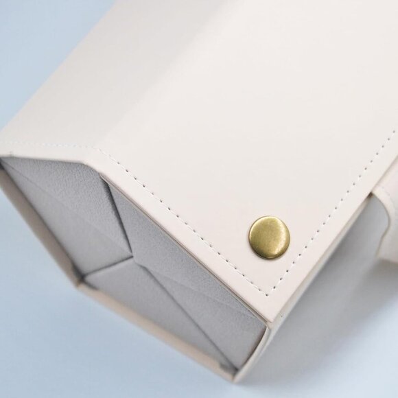 Foldable Sunglasses Organizer Case 5 Slots Travel Glasses Storage Leather - Picture 2 of 6